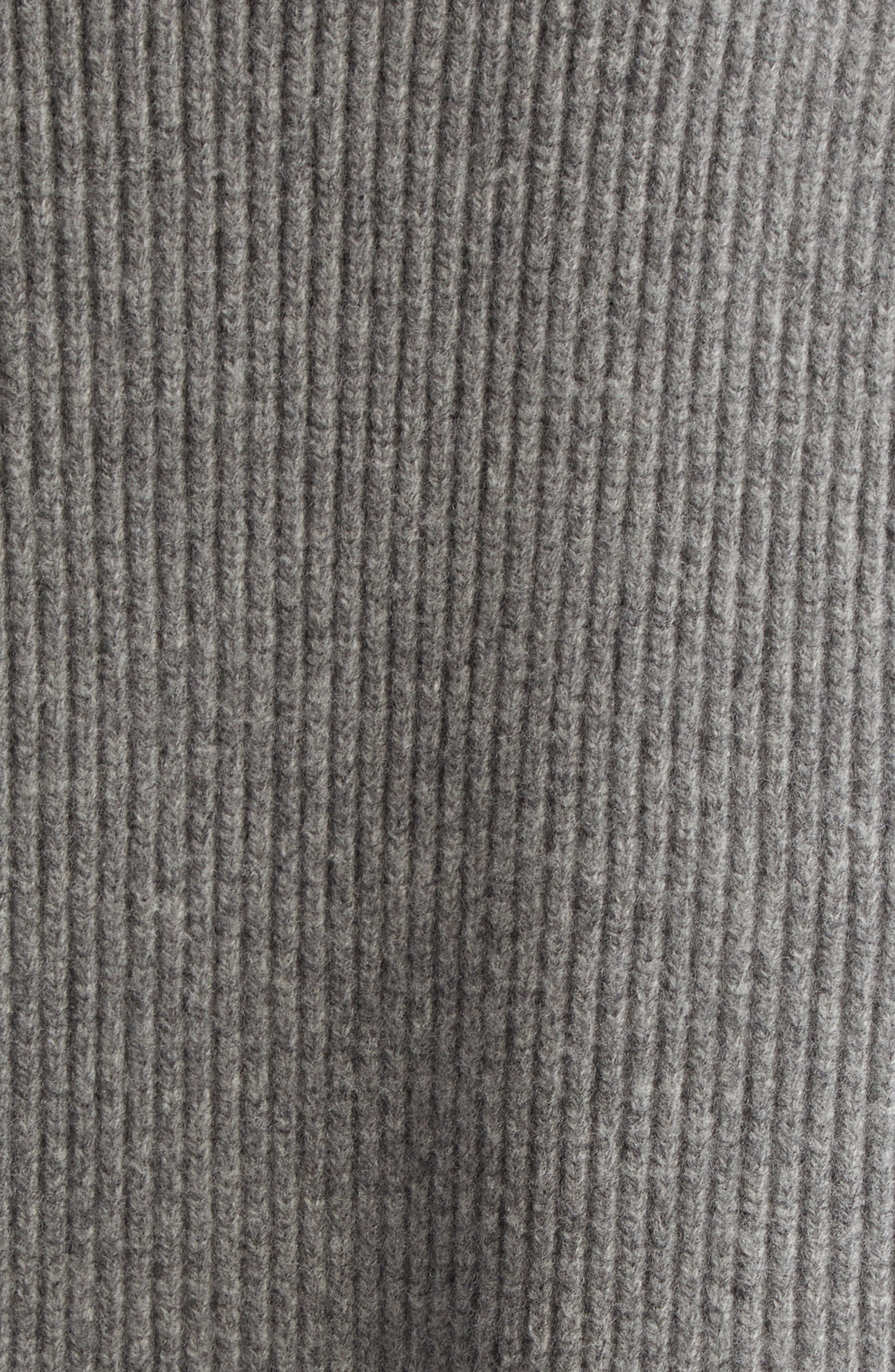 TOTEME Wool Blend Rib Cardigan Coat in Grey Melange at Nordstrom - 6