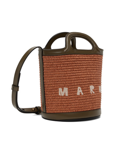 Marni Orange & Khaki Mini Tropicalia Bucket Bag outlook