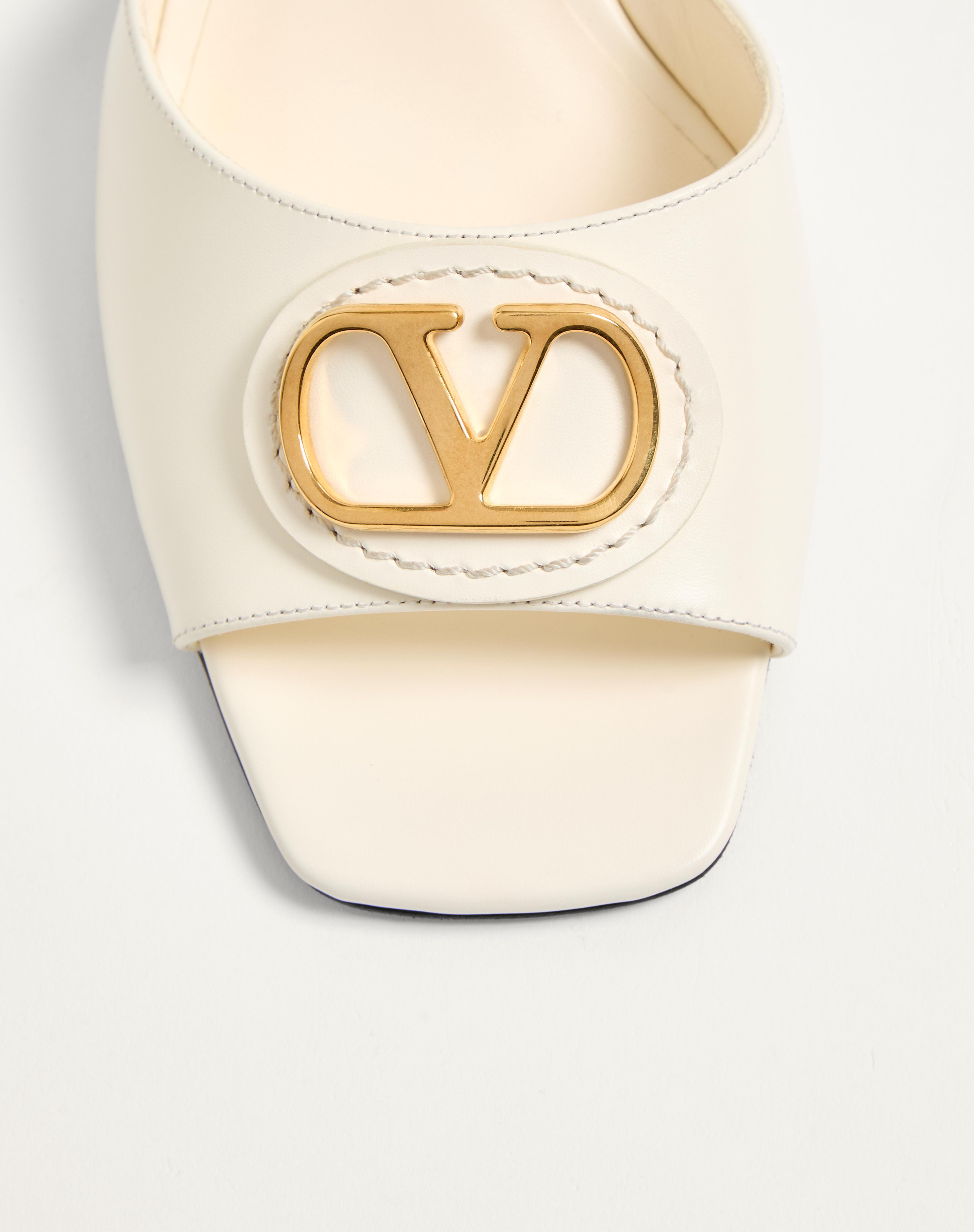 VLOGO SIGNATURE SLIDE SANDAL IN CALFSKIN 60MM - 6