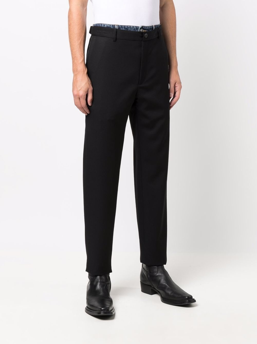 panelled straight-leg trousers - 3