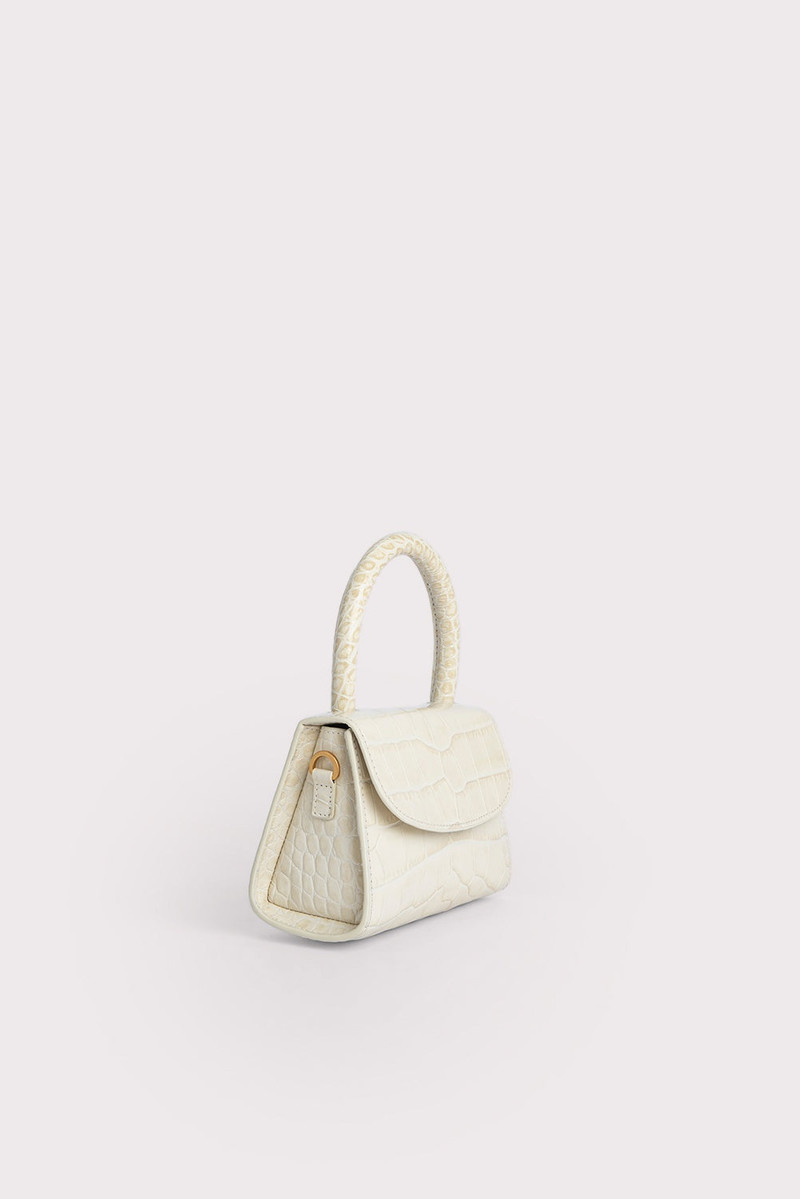 BY FAR MINI CREAM CROCO EMBOSSED LEATHER outlook
