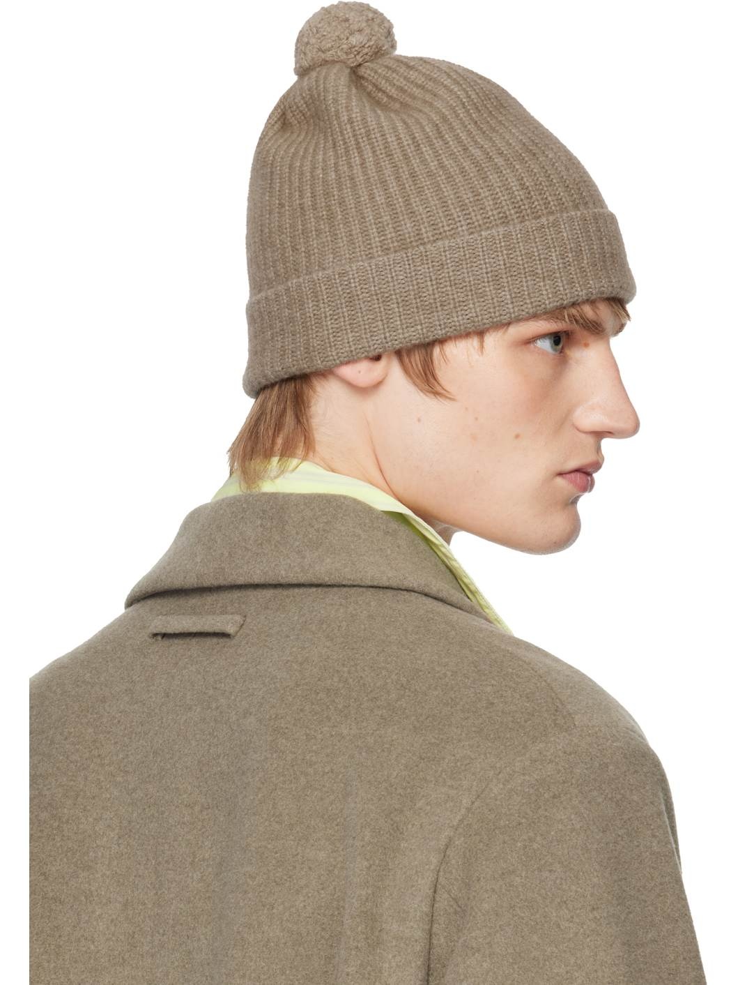 SSENSE Exclusive Brown AURALEE Edition Night Knit Beanie - 3