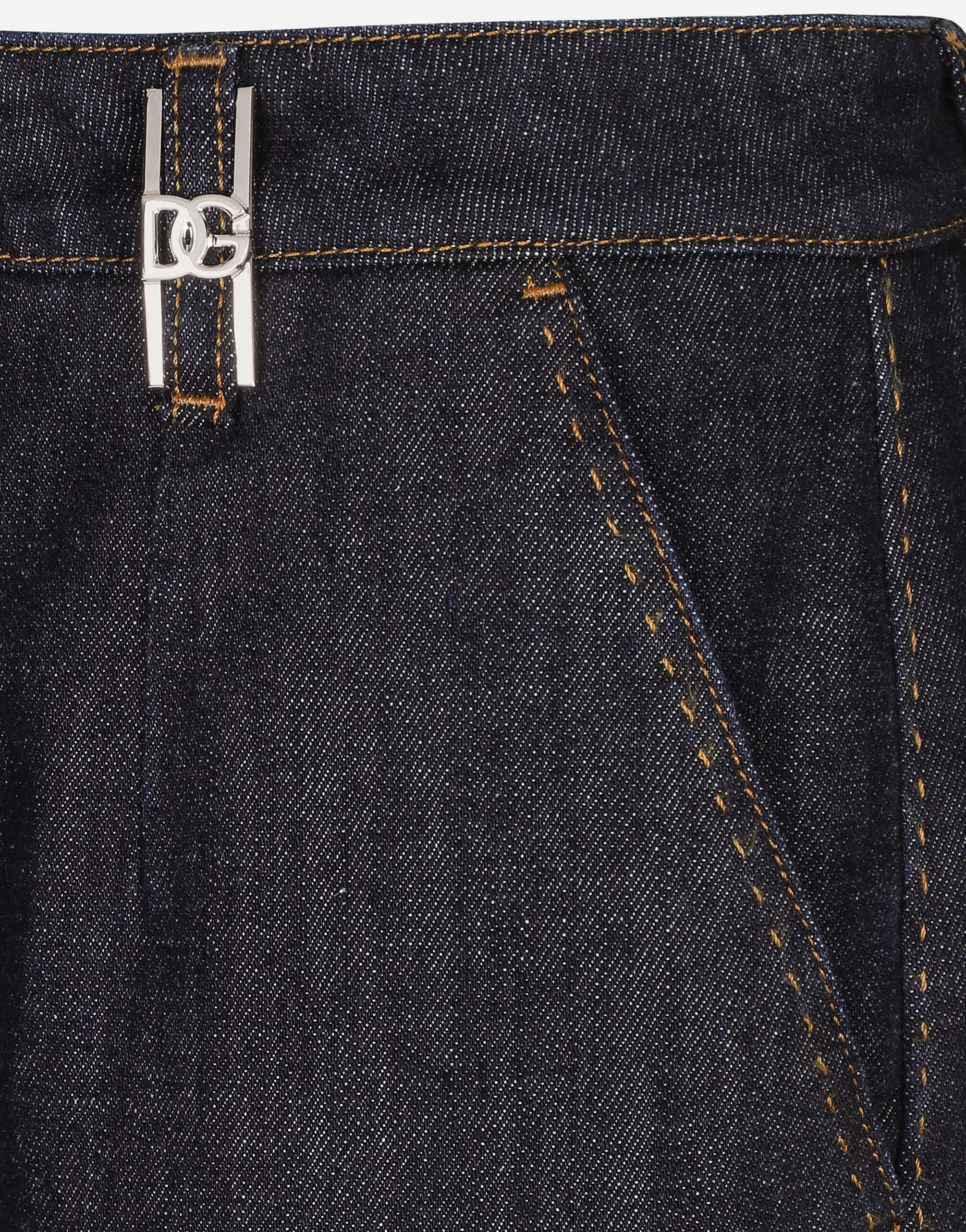 Cotton denim palazzo jeans - 5