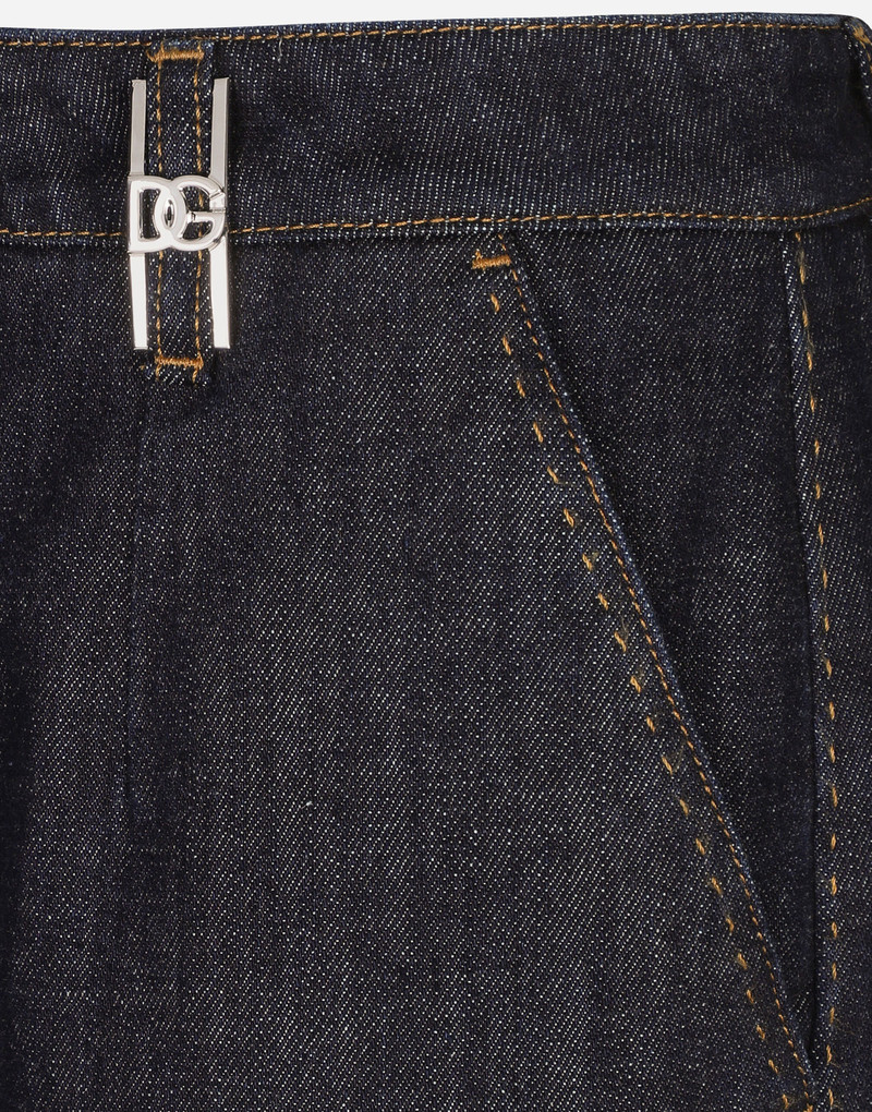 Cotton denim palazzo jeans 5
