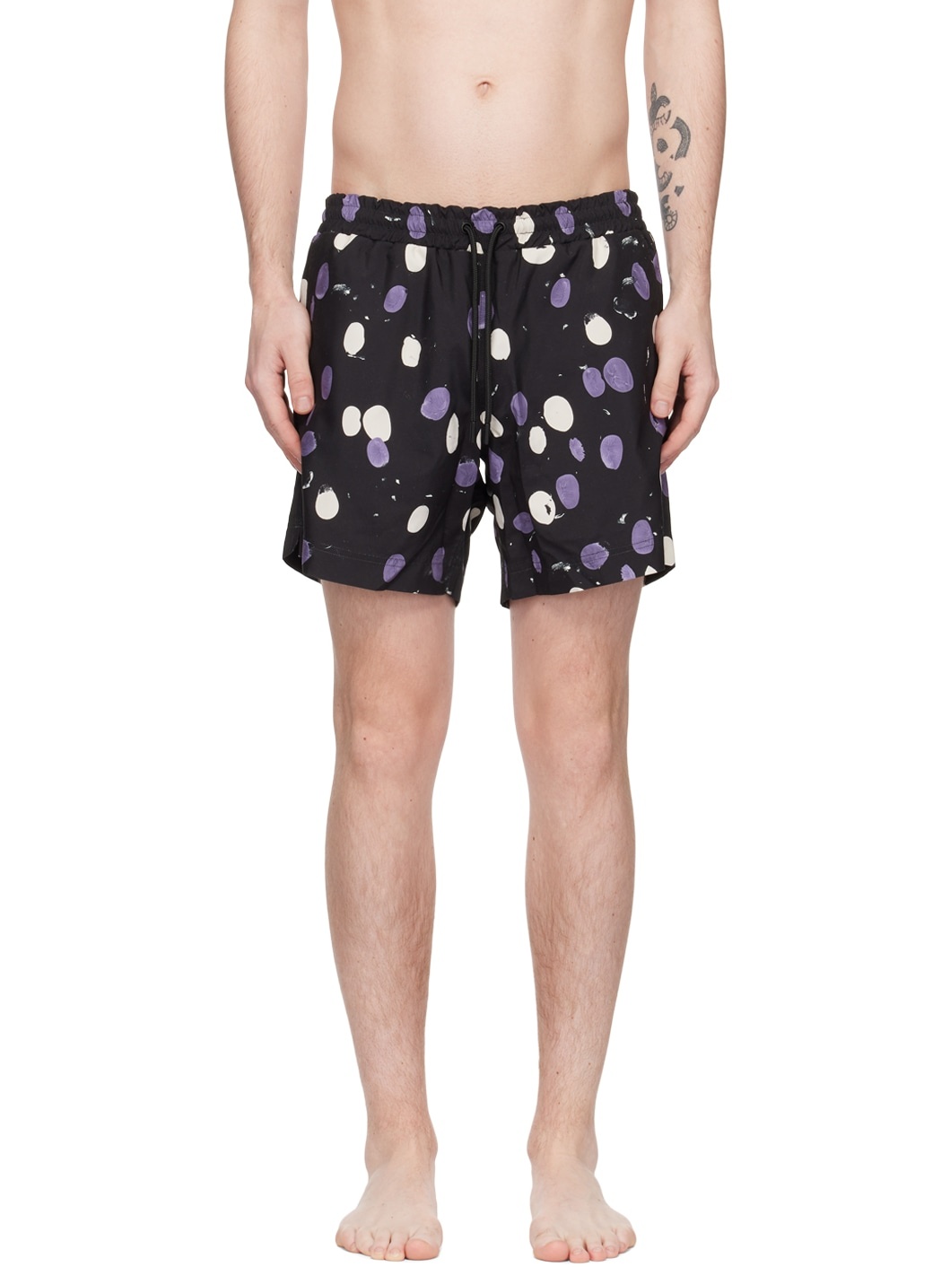 Black Polka Dot Swim Short - 1