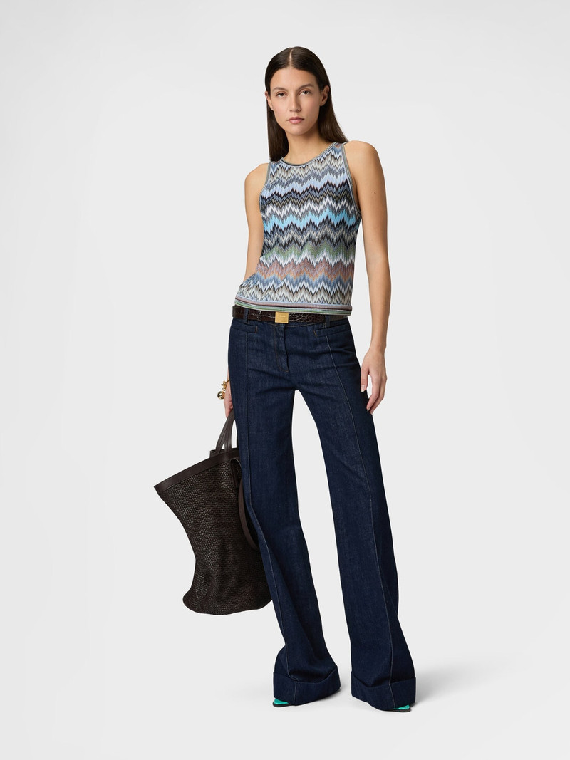 Missoni Snake-Pattern Viscose Sleeveless Top outlook
