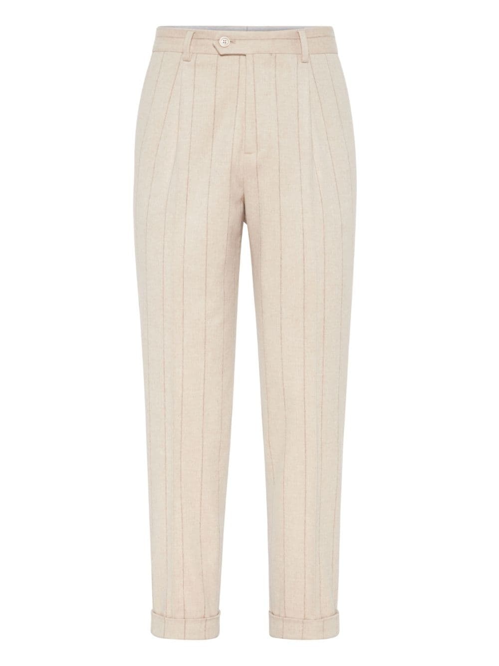 striped tapered trousers - 6