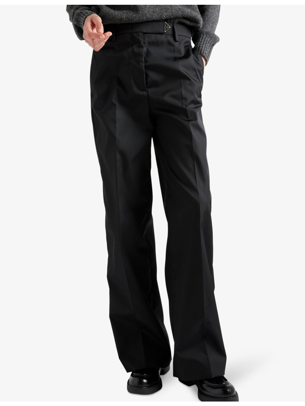Triangle-logo straight-leg Re-Nylon trousers - 3