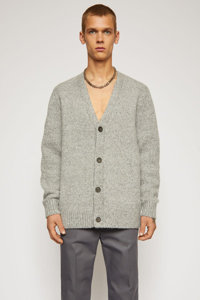 Acne Studios V-neck cardigan medium grey melange outlook