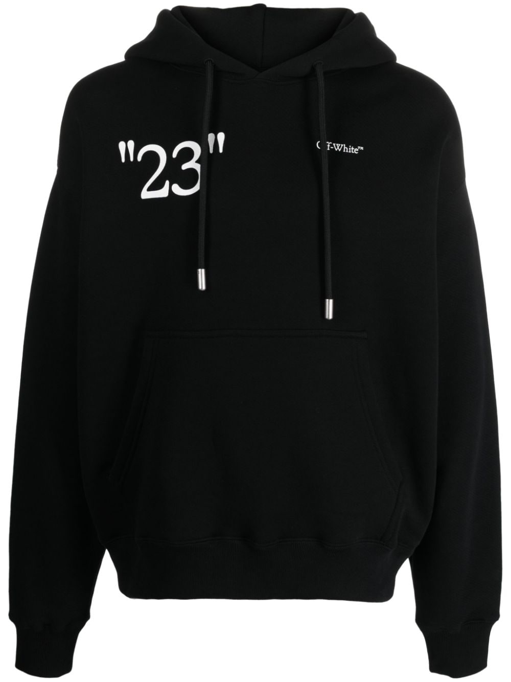 KIT text-print cotton hoodie - 1