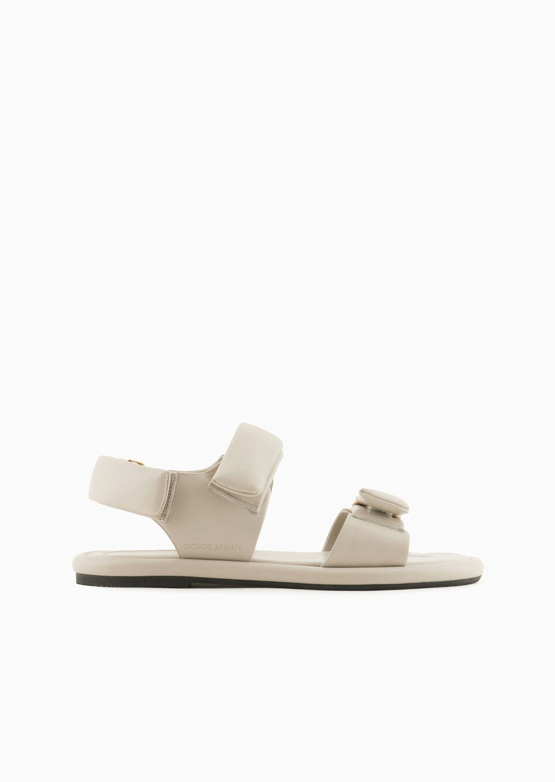 Padded nappa-leather flat sandals 1