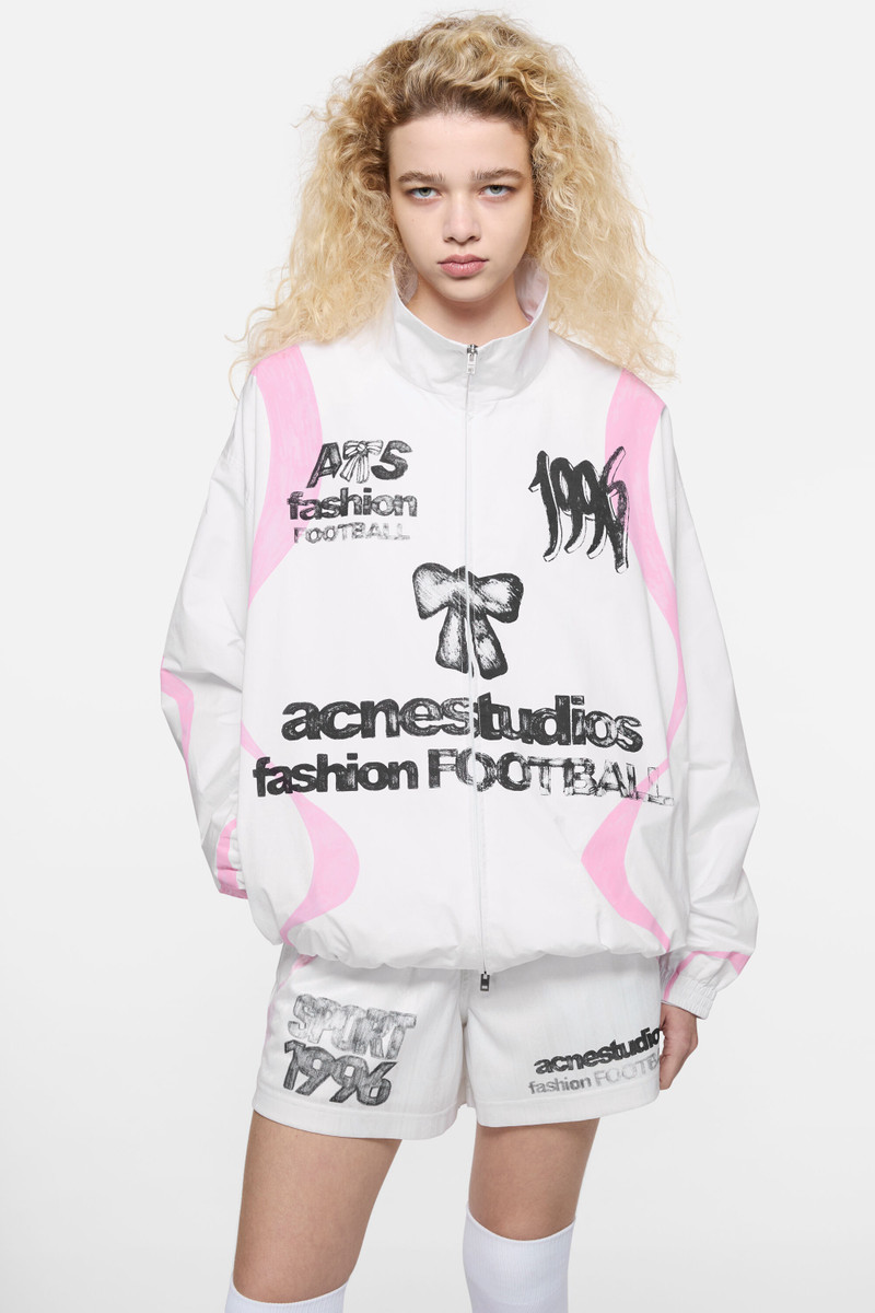 Technical jacket with logo - Optic White 4