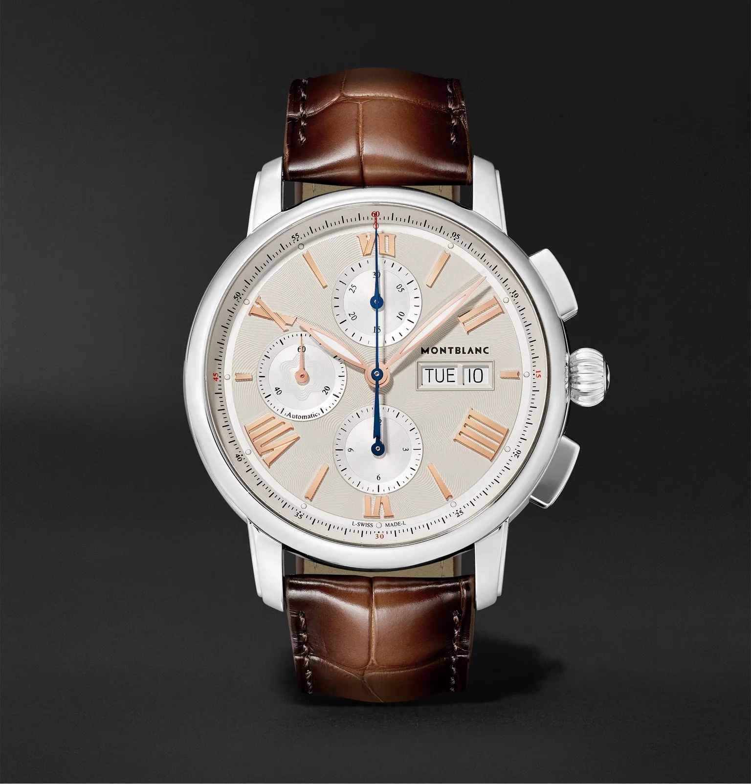 Star Legacy Automatic Chronograph 43mm Stainless Steel and Alligator Watch, Ref. No. 126080 - 1