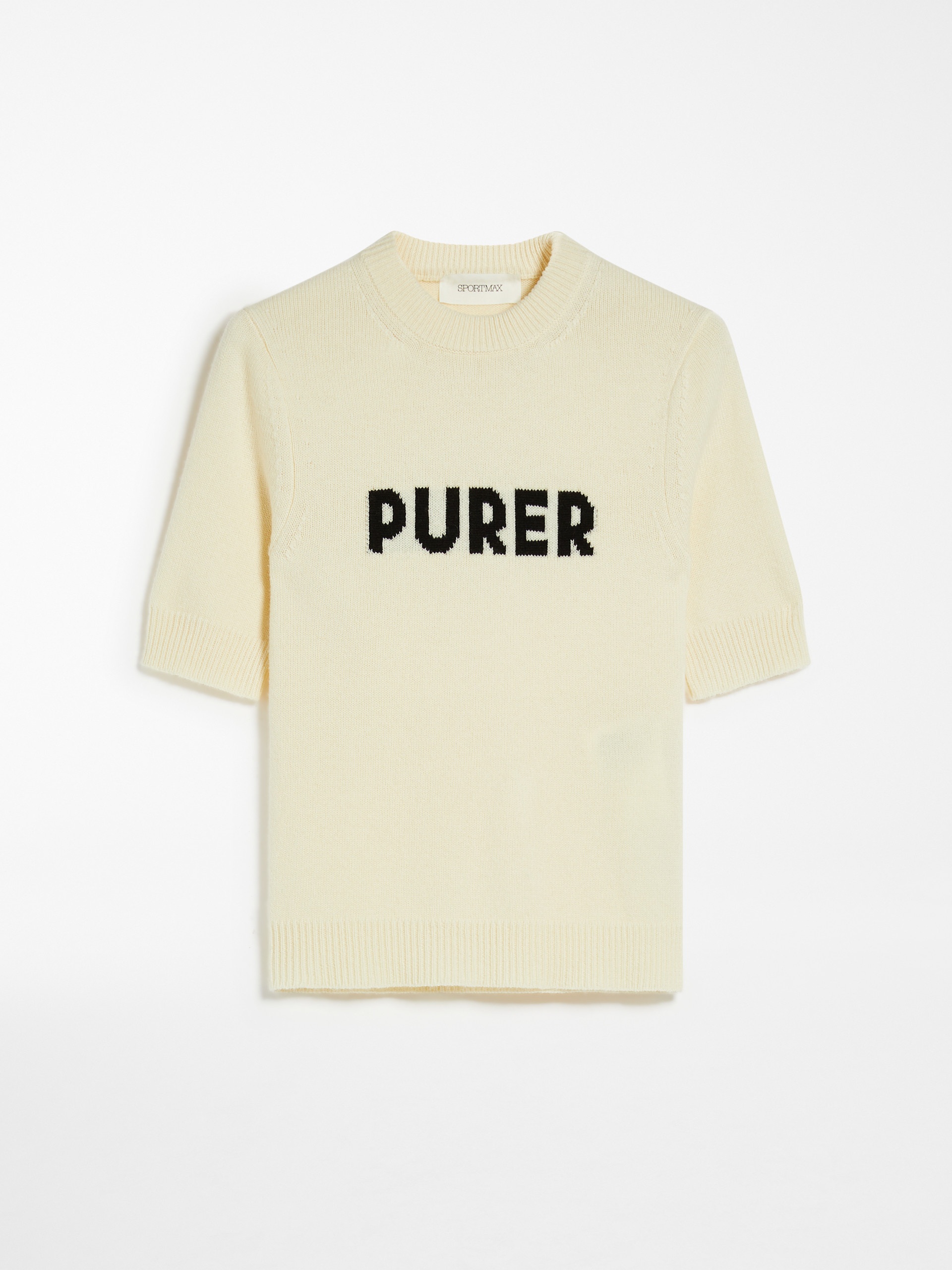 UNISONO Wool and cashmere-knit T-shirt - 1