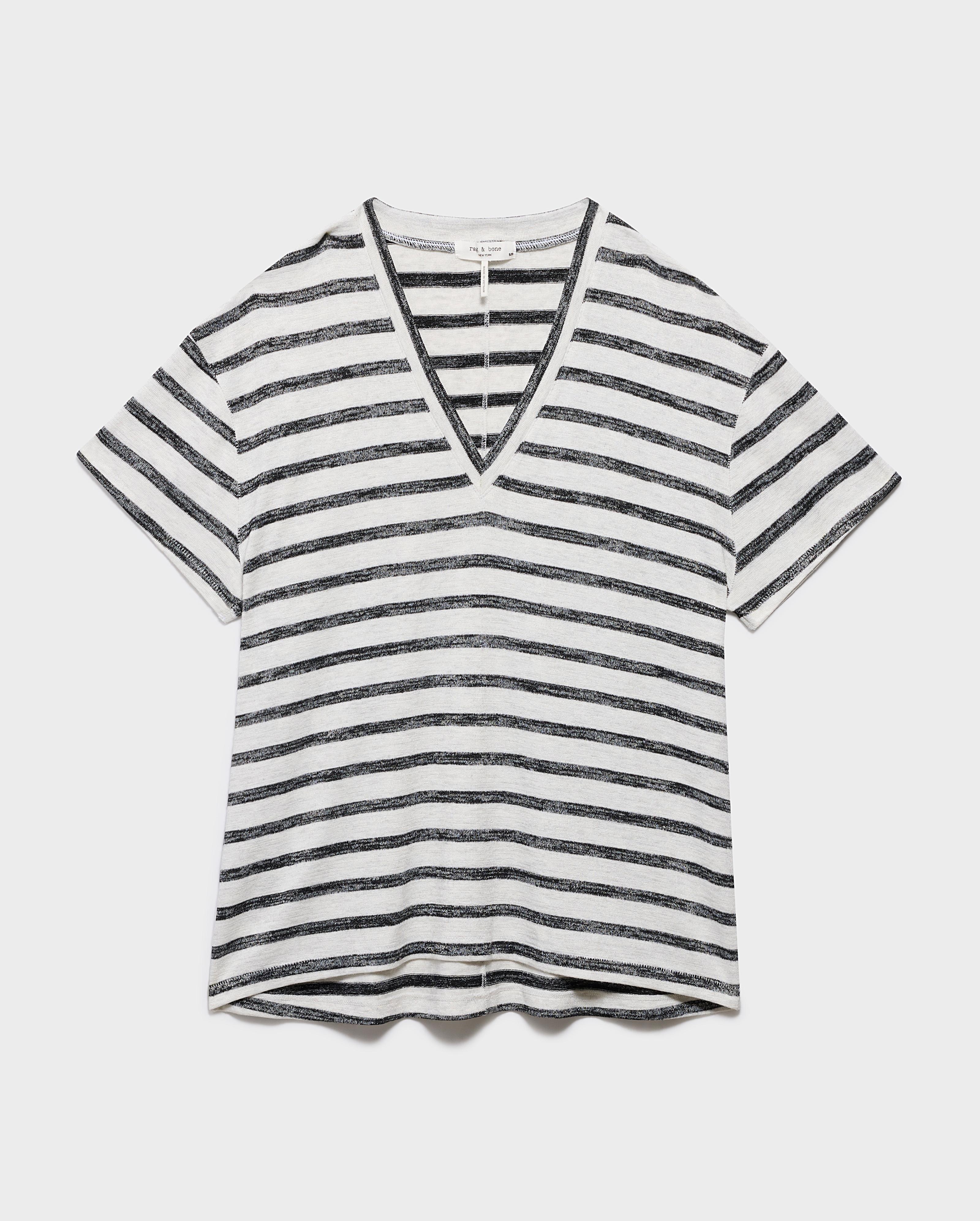 The Knit Stripe V-Neck - 2