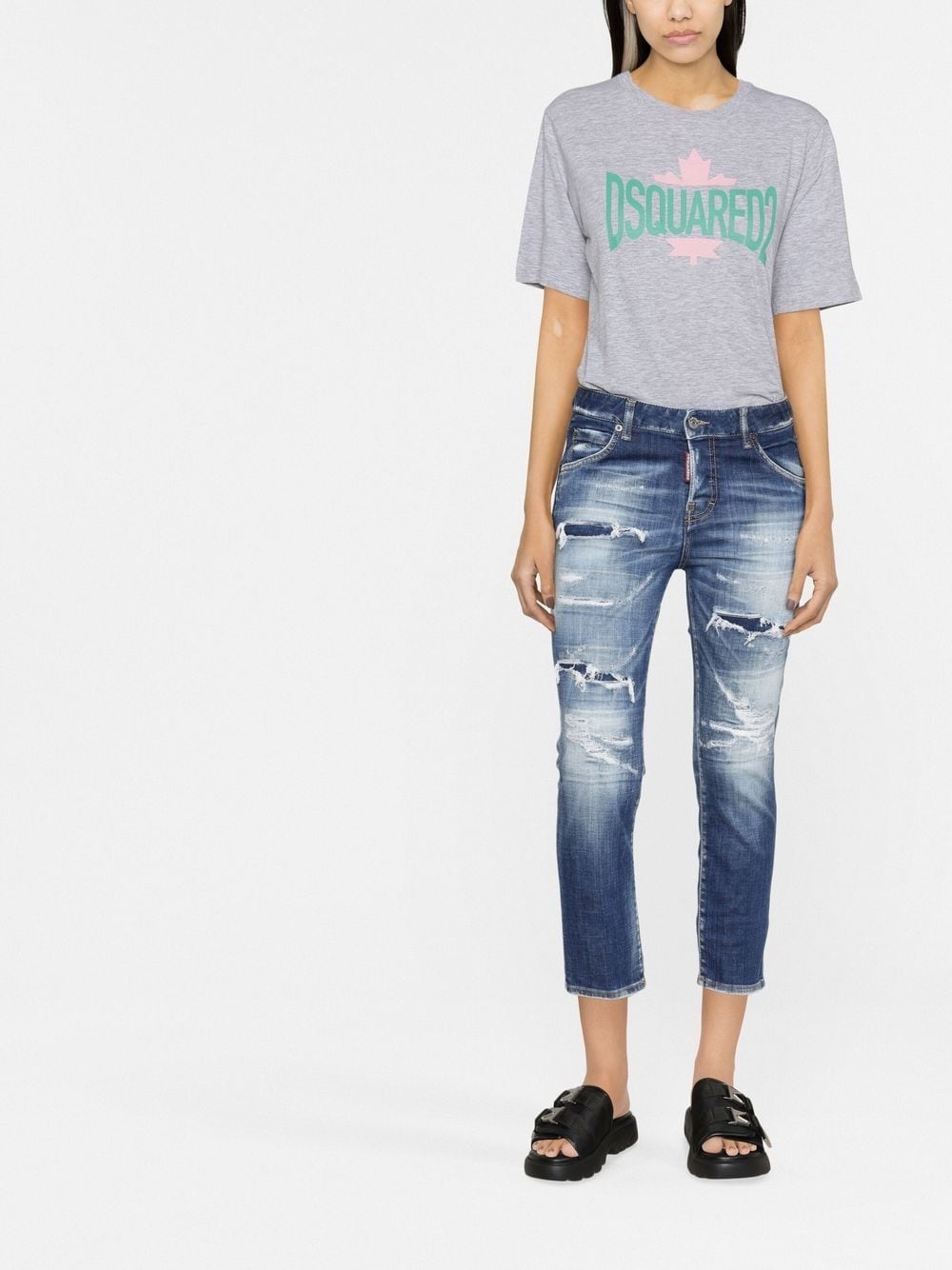 logo-print T-shirt - 2
