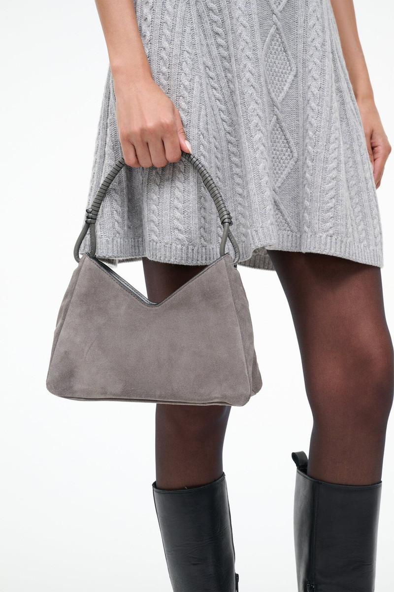 STAUD VALERIE SHOULDER BAG STORM SUEDE 6