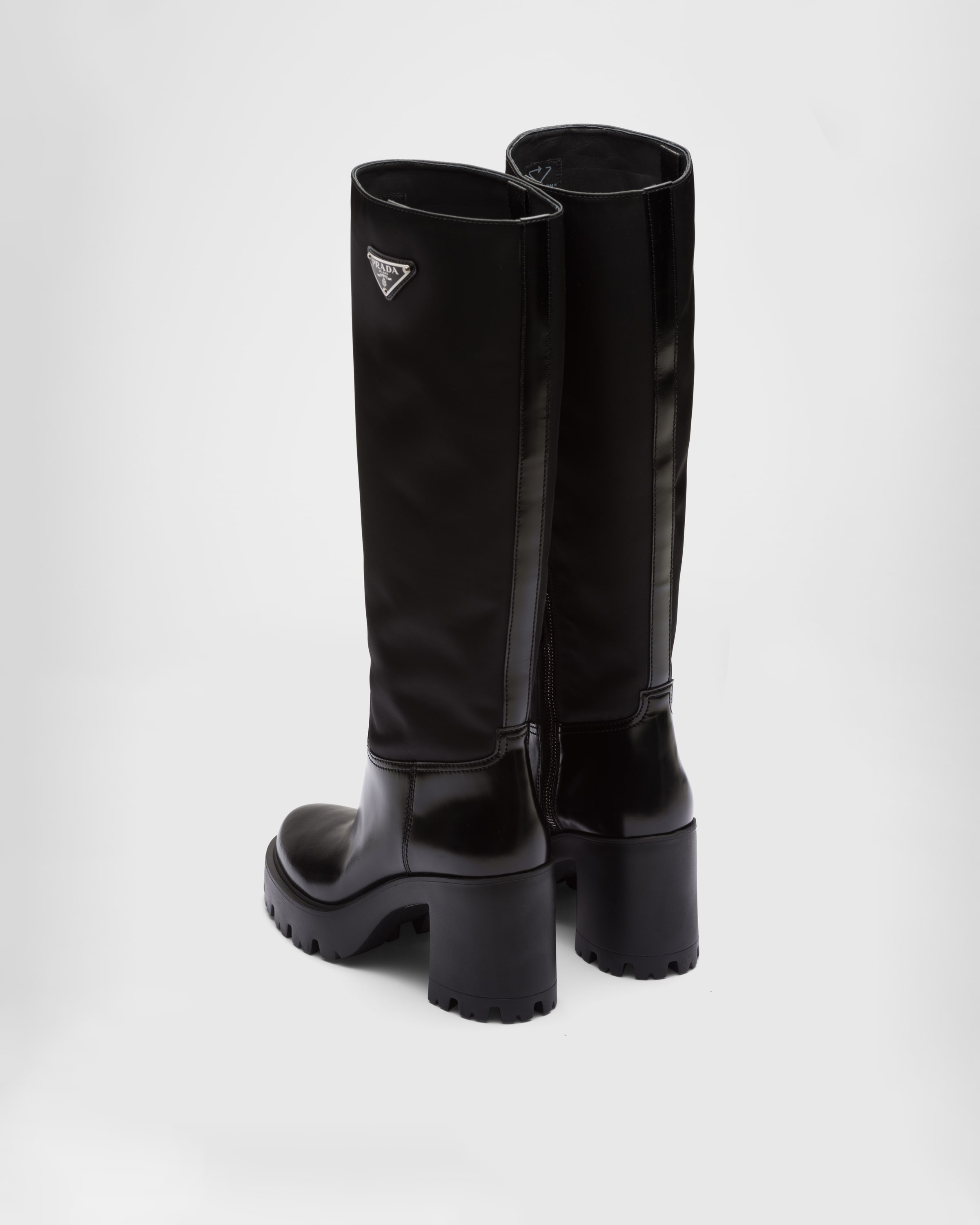 Prada Leather and Re Nylon boots REVERSIBLE