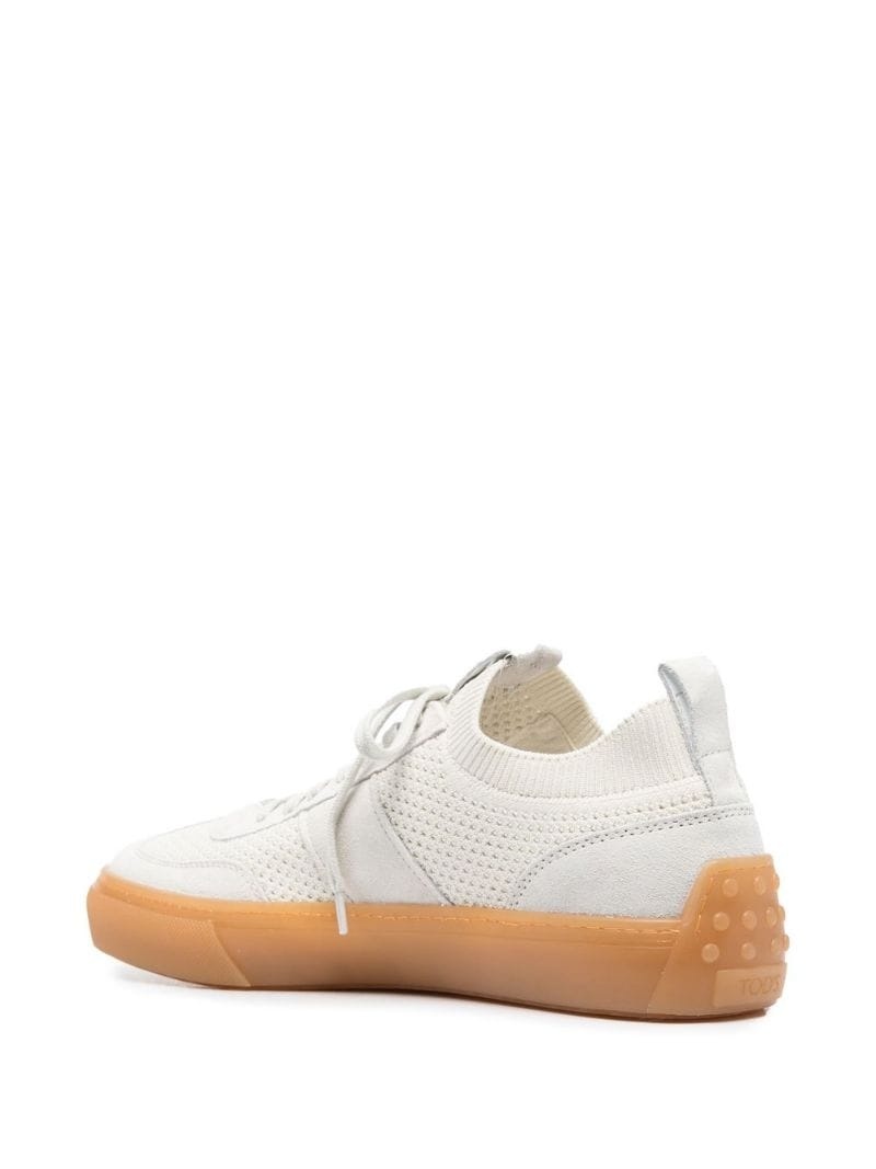 suede-panelled low-top sneakers - 3