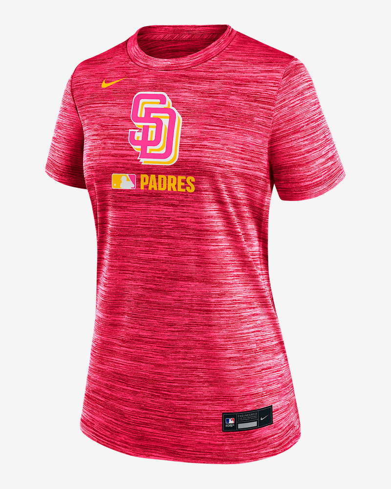 San Diego Padres Authentic Collection City Connect Velocity Women's Nike Dri-FIT MLB T-Shirt 1