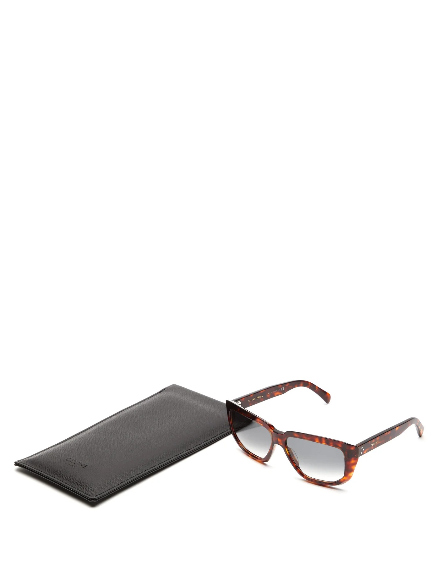 Tortoiseshell-effect D-frame acetate sunglasses - 5