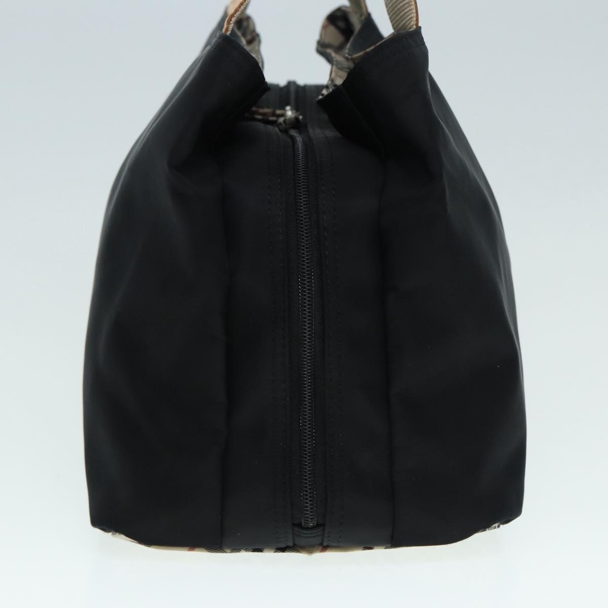 Burberry Tote Bag Nylon Silver Black - 3