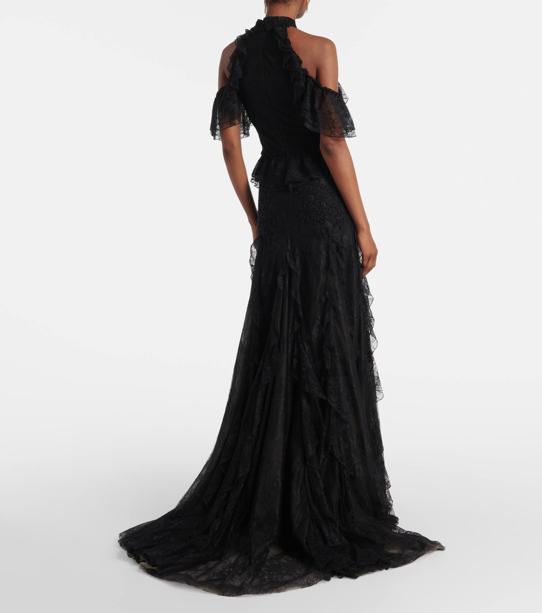 Halterneck lace gown - 3