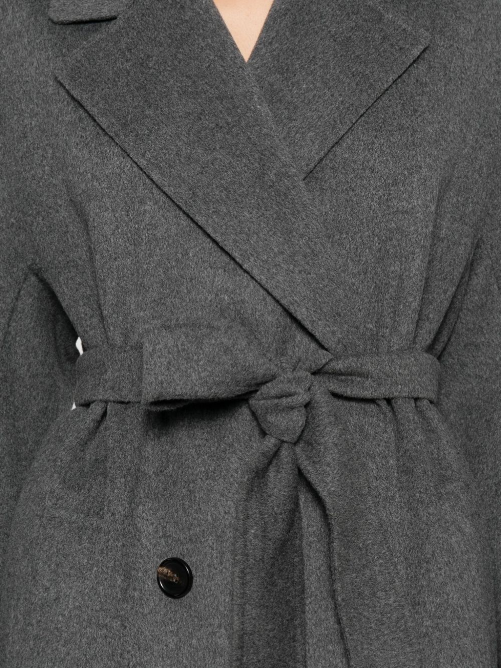 belted double-breasted coat - 5