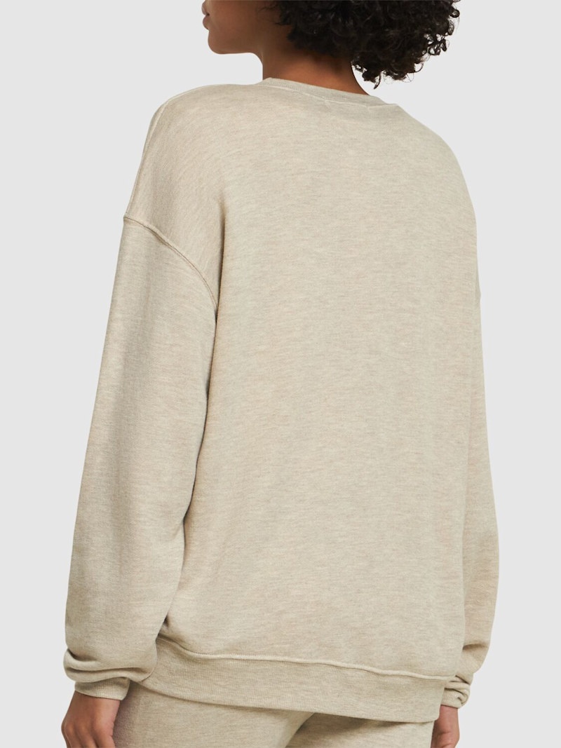 Oversize cotton & viscose sweatshirt - 3