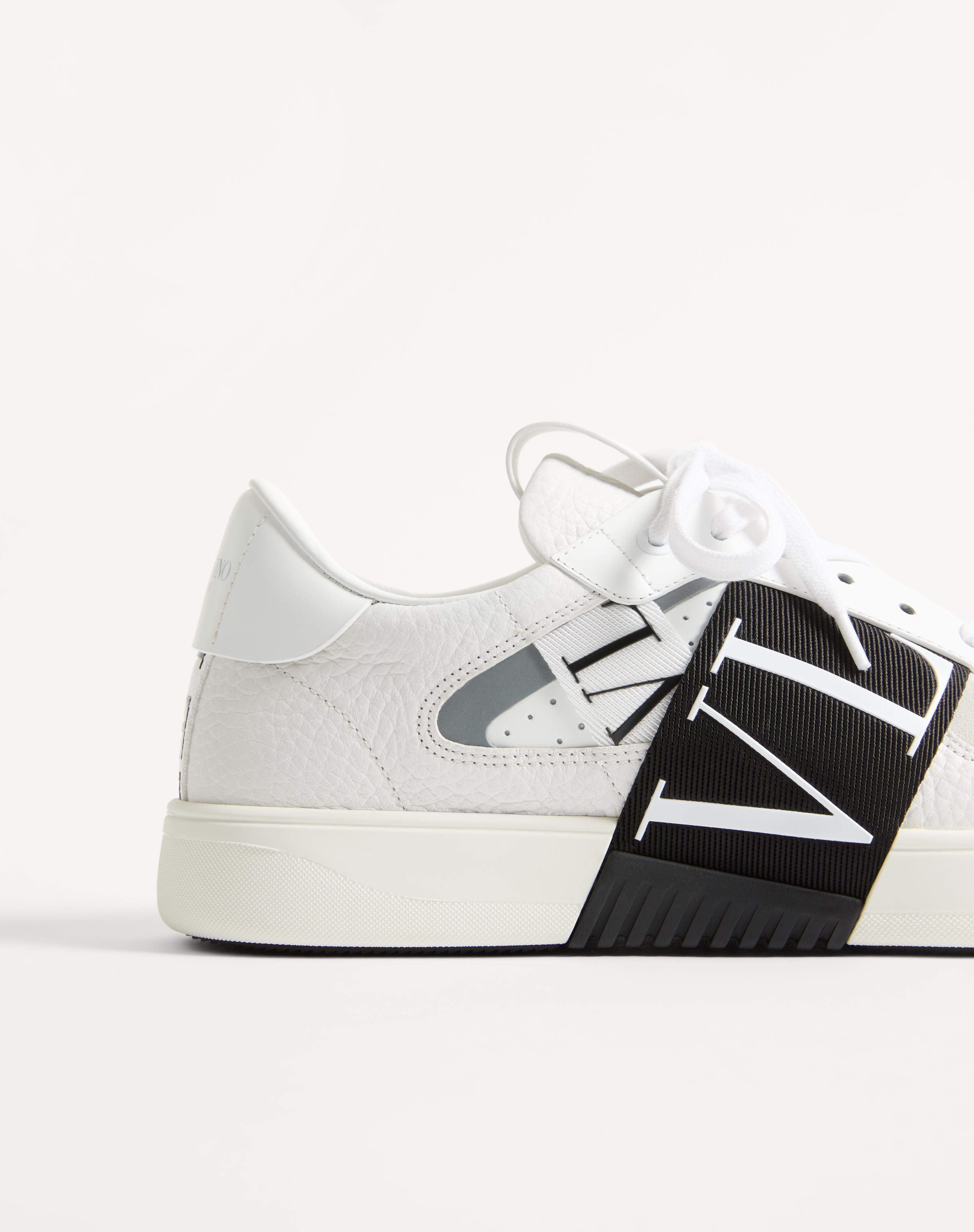 LOW-TOP CALFSKIN VL7N SNEAKER WITH BANDS - 8