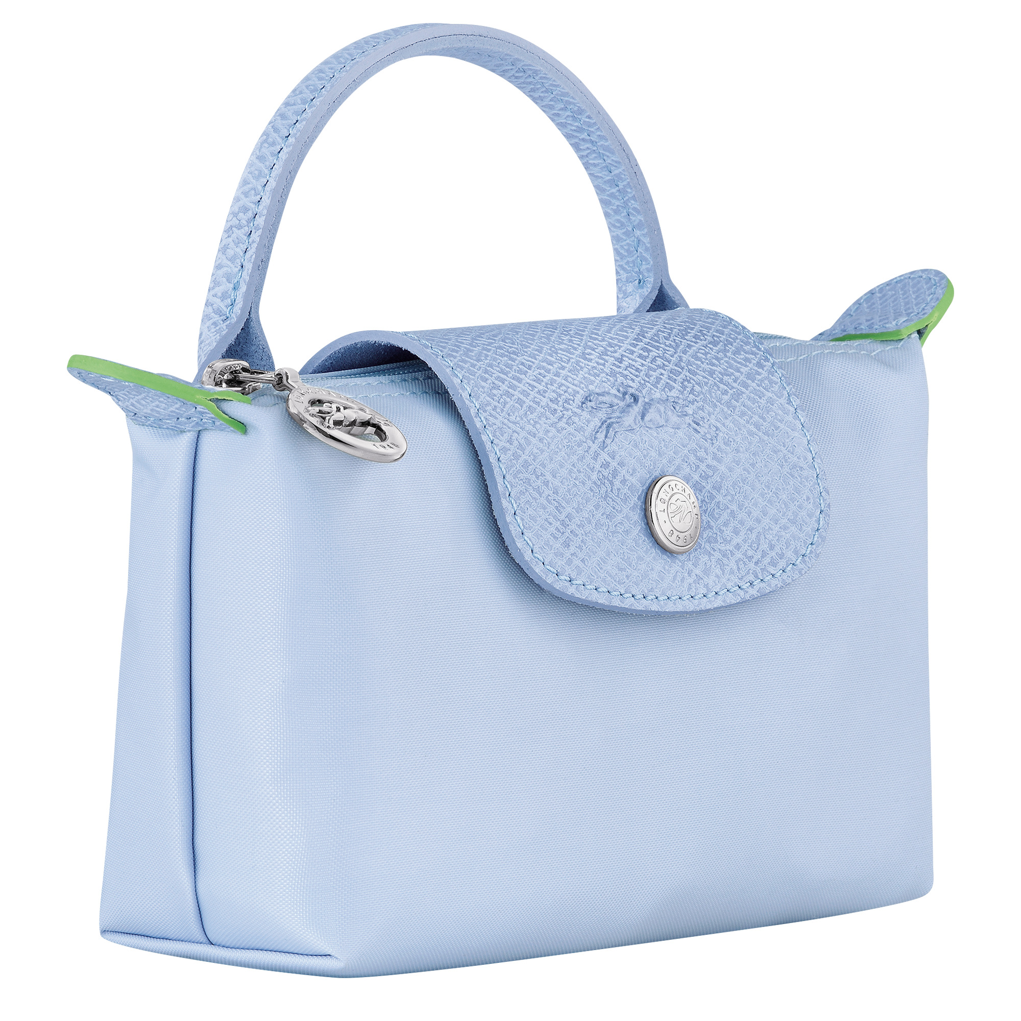 Le Pliage Green Pouch with handle Sky Blue - Recycled canvas - 3