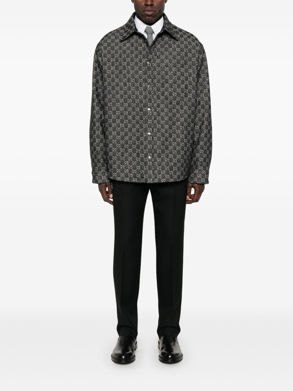 GG jacquard reversible shirt - 2