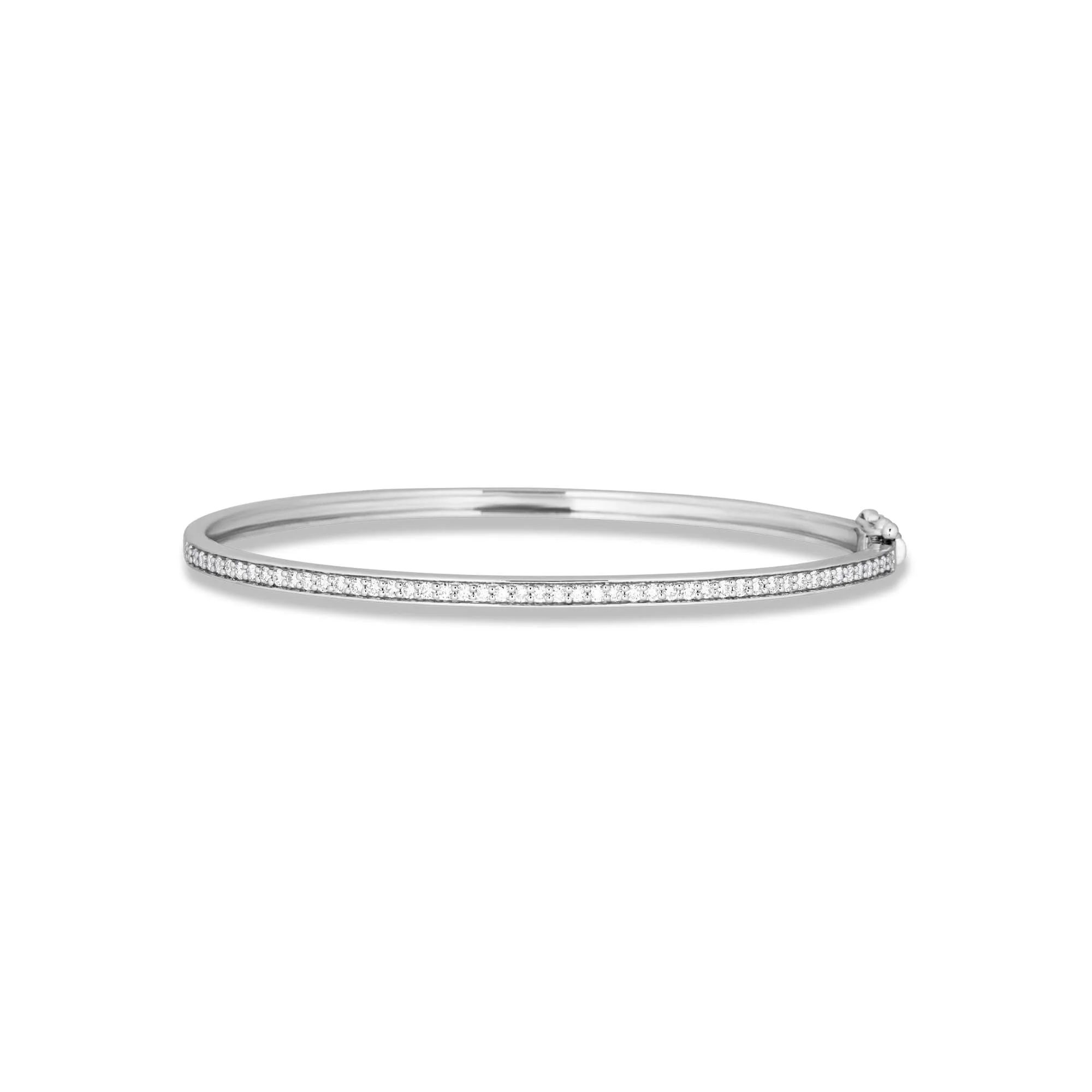 Essential LAB-Created Diamond Silver Bangle - 1