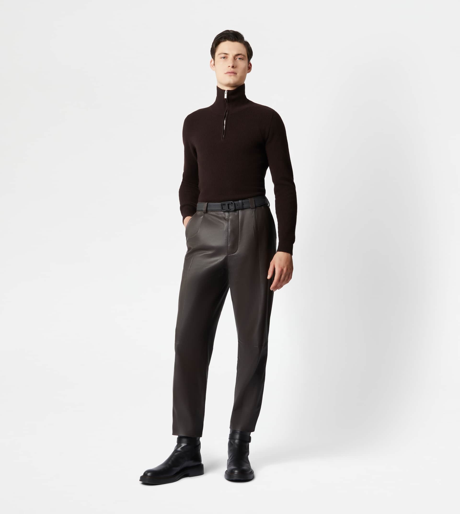 ZIP TURTLENECK - BROWN - 2