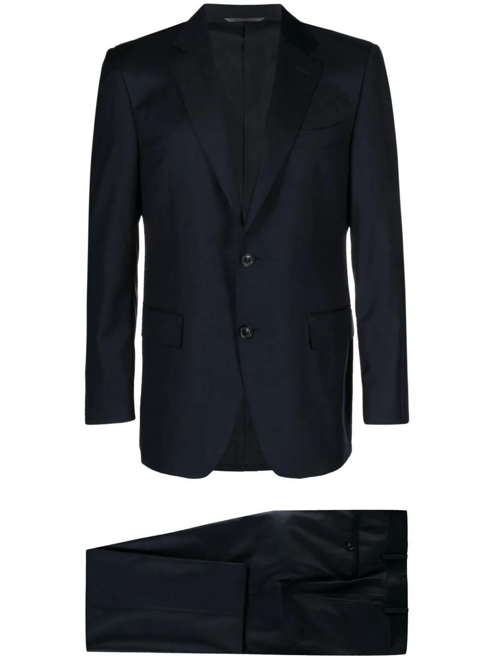 peak-lapes wool single-breasted suits - 1