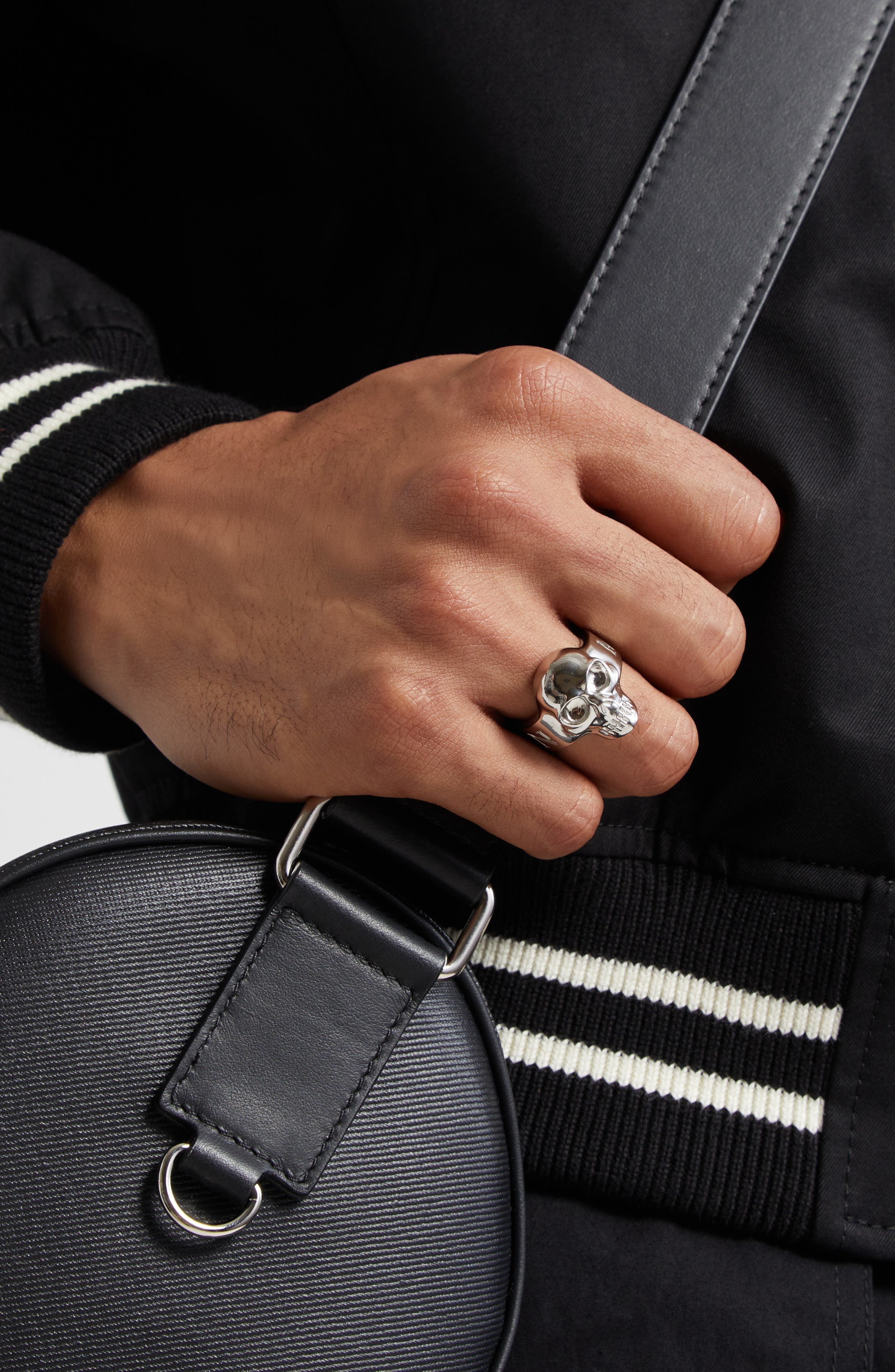 Alexander McQueen Men's Skull Ring in Palladium at Nordstrom - 3