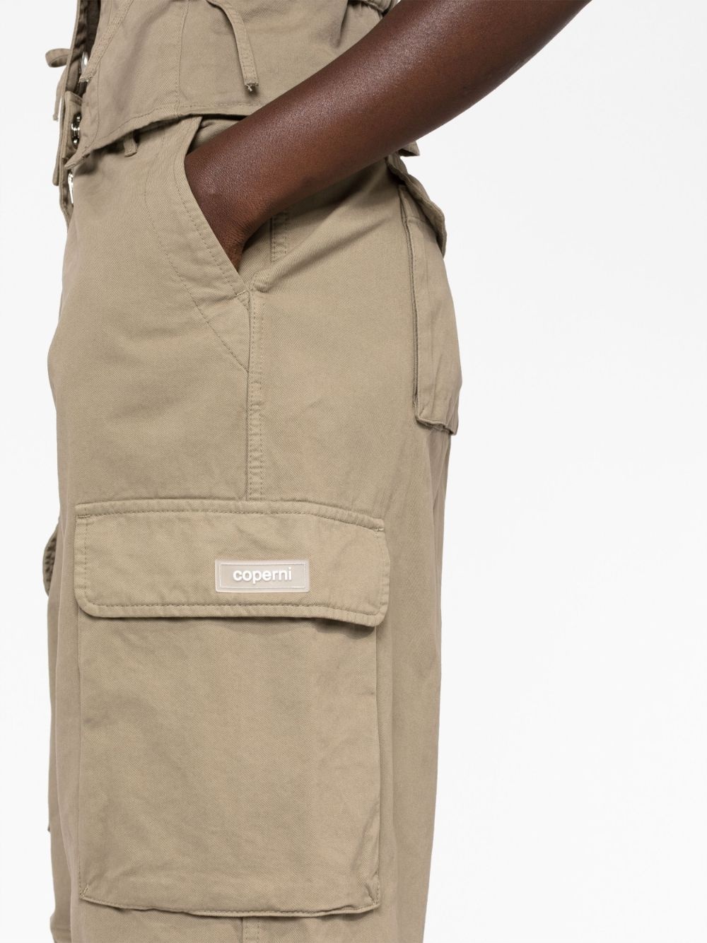 wide-leg cargo trousers - 3