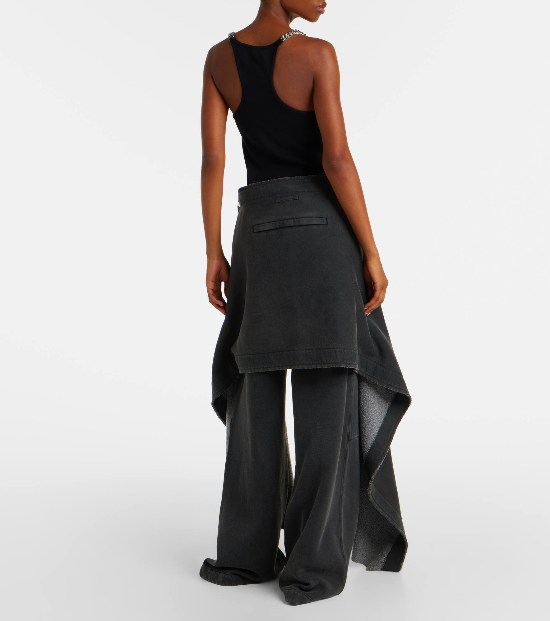 Cotton-blend French Terry sweatpants - 3