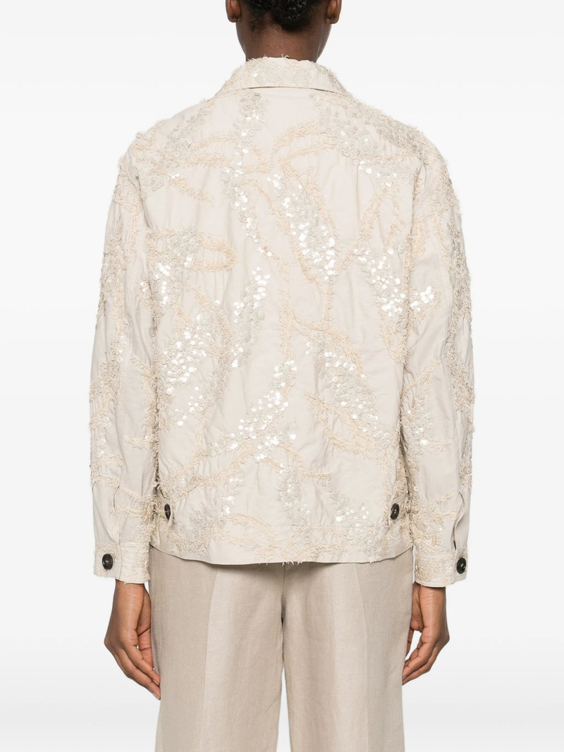 Brunello Cucinelli Brunello Cucinelli Sequin-embellished Front-pocket Jacket outlook