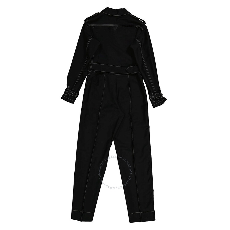 Burberry Black Catalina Long-Sleeve Belted Jumpsuit - 7