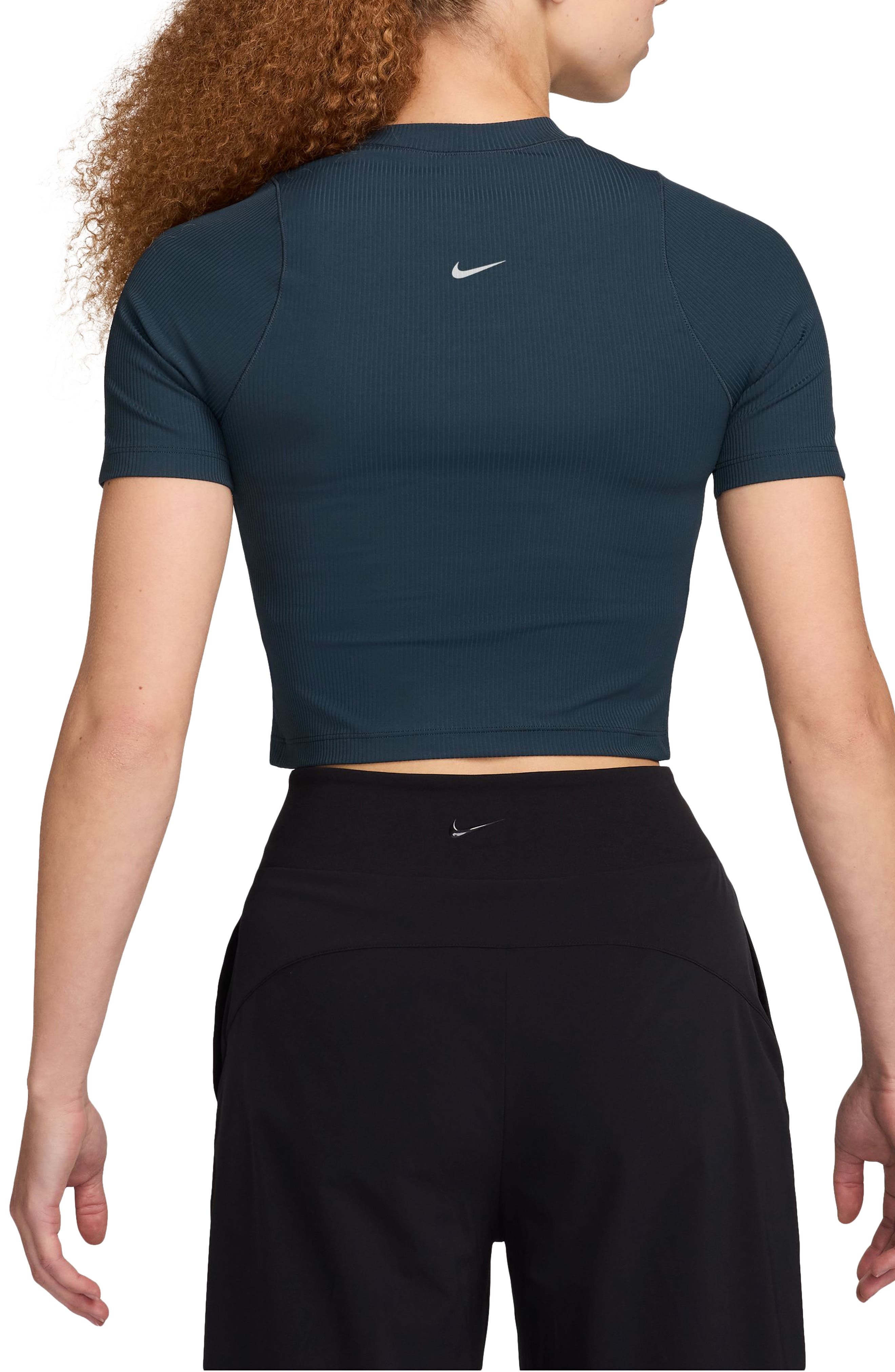 Nike Zenvy Dri-FIT Rib T-Shirt in Armory Navy/White at Nordstrom - 2