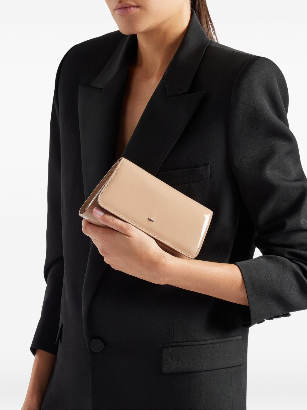 mini Cleopatra patent leather flap clutch - 2