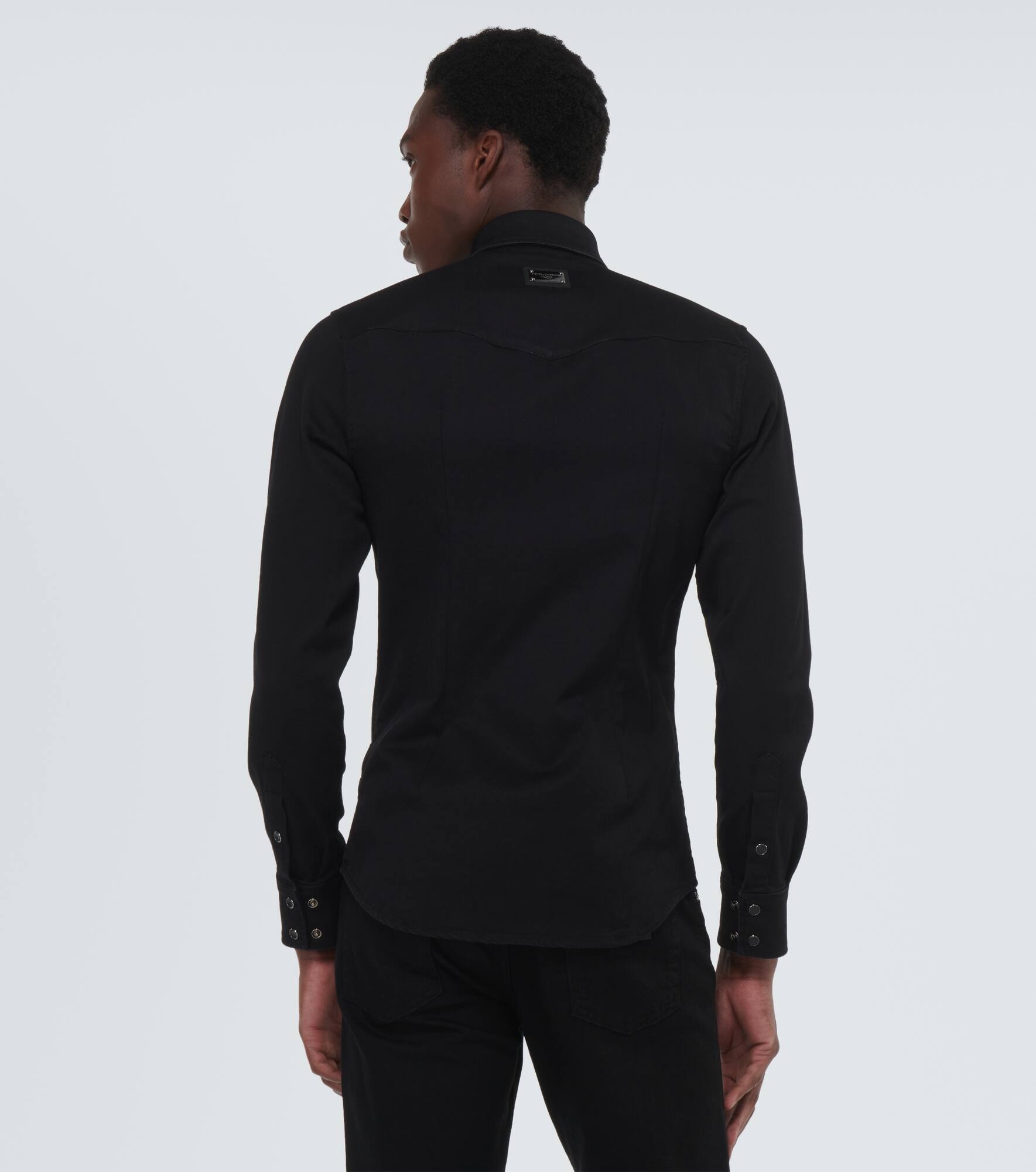 Embroidered cotton-blend shirt - 4