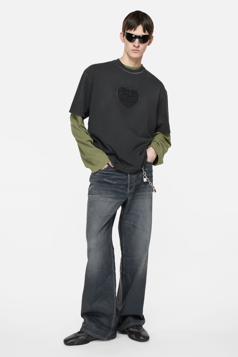 Acne Studios Logo t-shirt - Faded black outlook