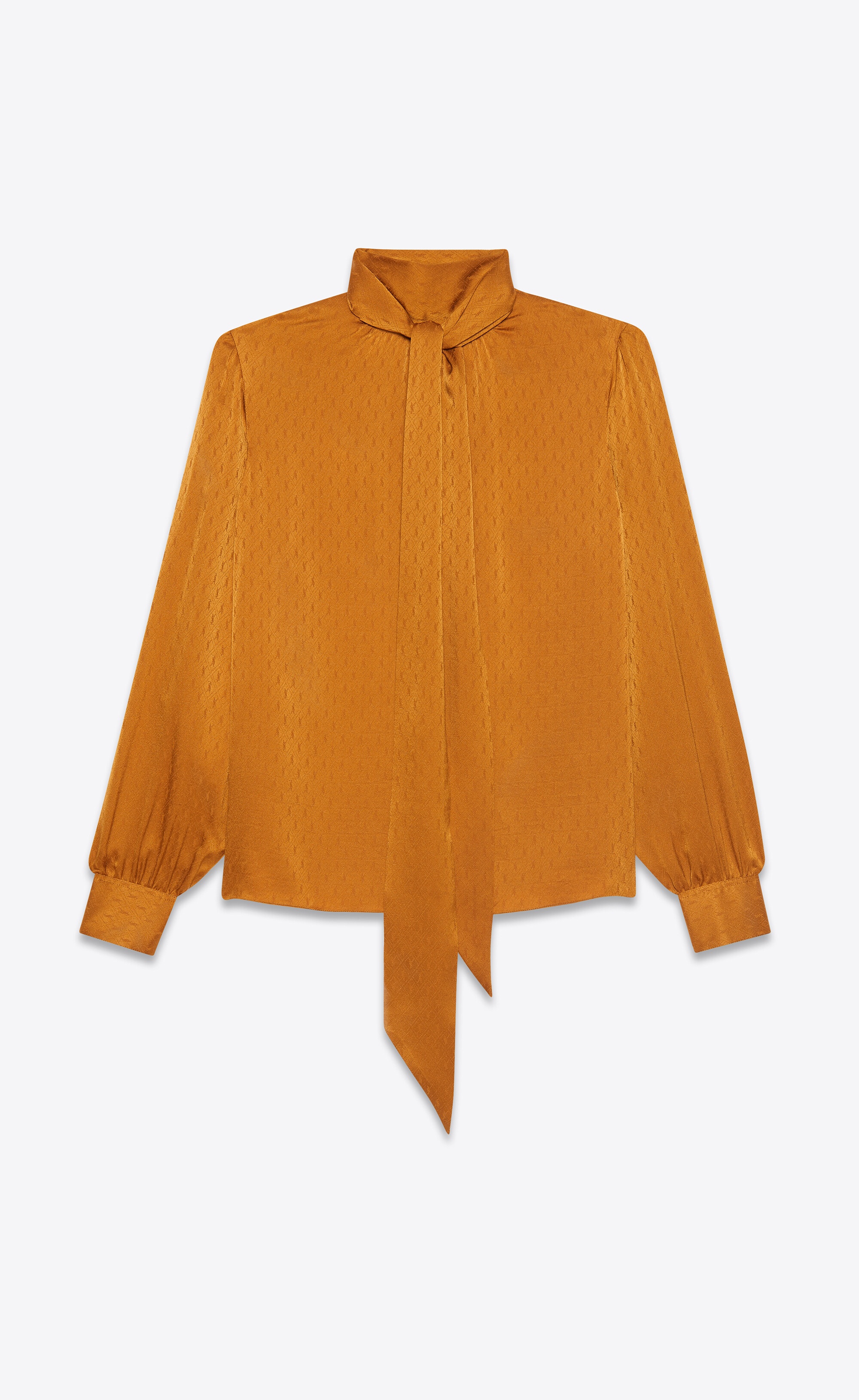 lavallière-neck blouse in monogram silk jacquard - 3