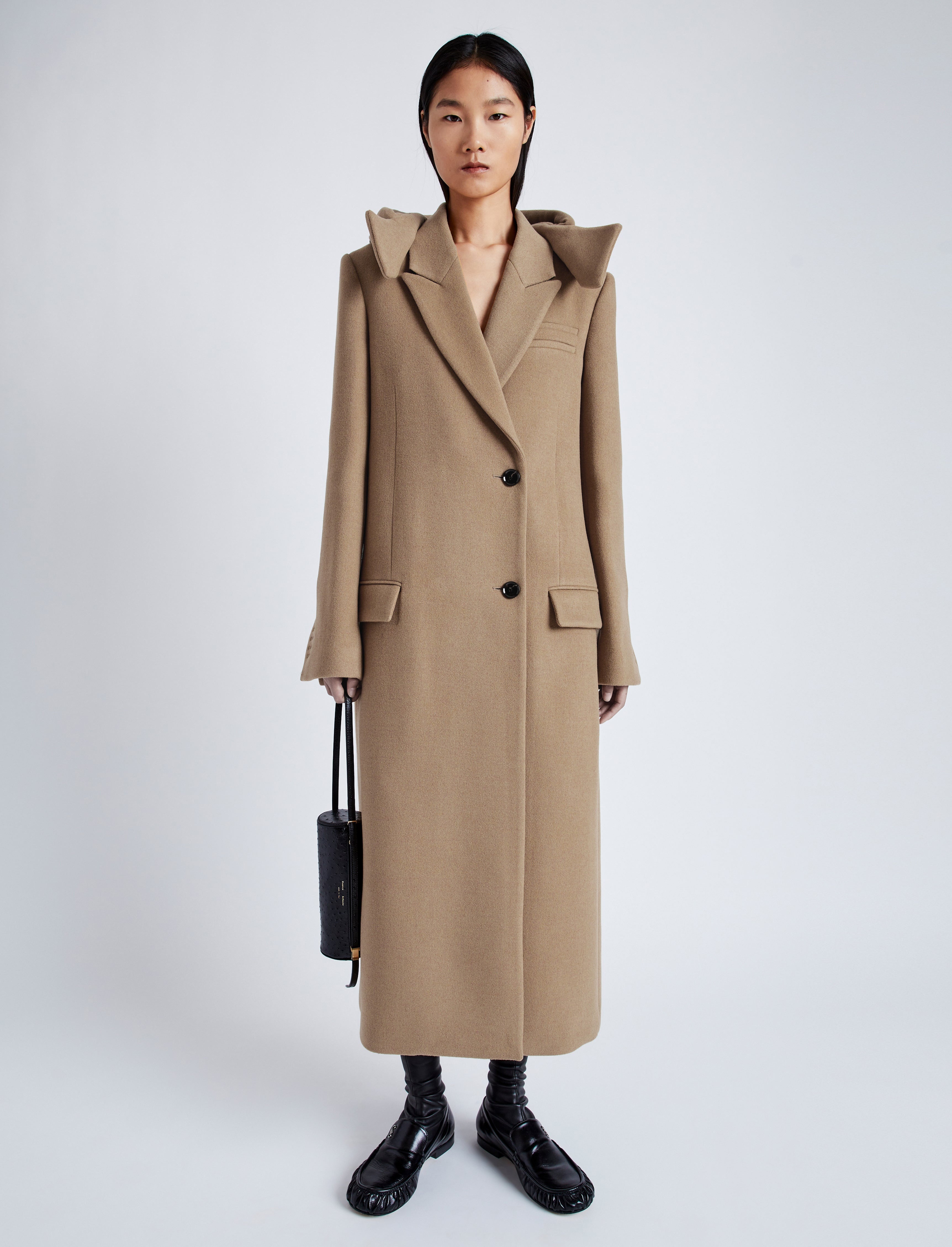 Reed Coat in Brushed Melange Wool - 3