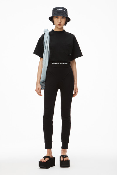 Alexander Wang LOGO ELASTIC LEGGING IN RIBBED JERSEY outlook