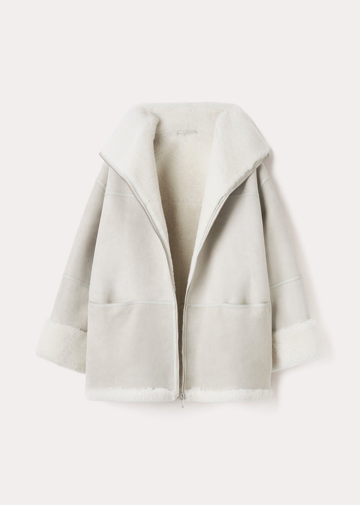 Signature shearling jacket macadamia - 5