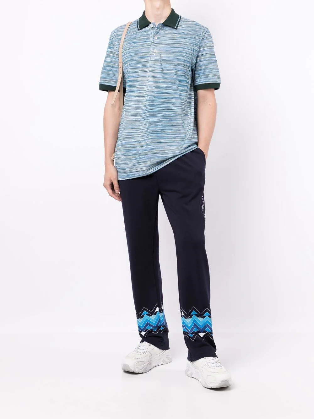 marl-effect polo shirt - 2