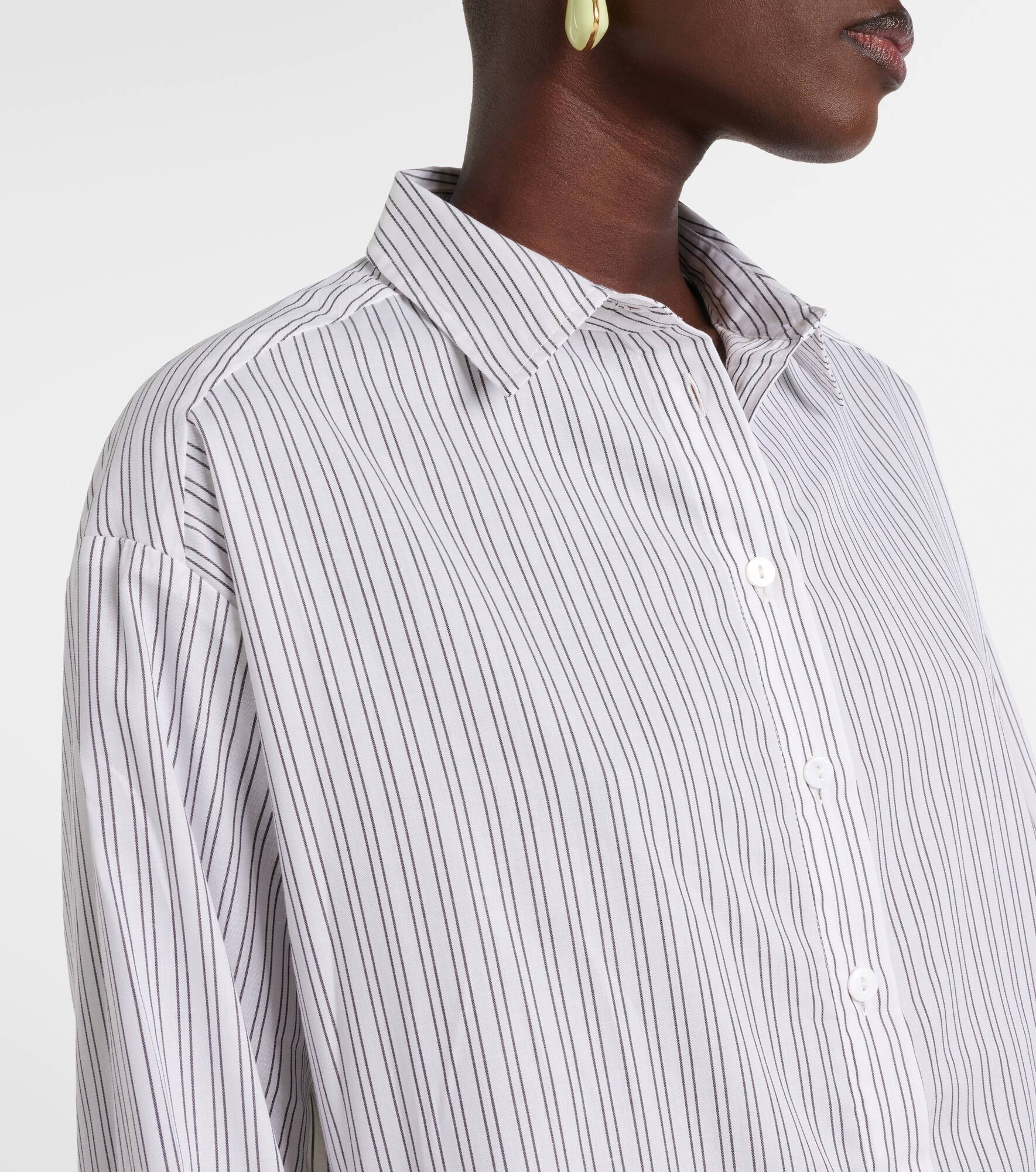 Maya striped cotton-blend shirt - 4